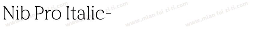 Nib Pro Italic字体转换